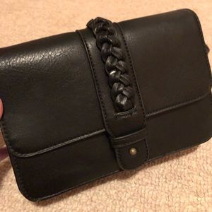Bass Small Black Leather Crossbody